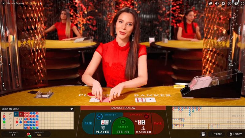 Giao diện trò chơi live trực tiếp với dealer 